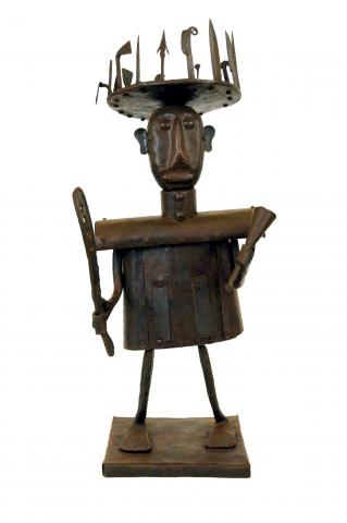 Gu - Escultura em metal (República popular do Benin) autor: Simon Akati